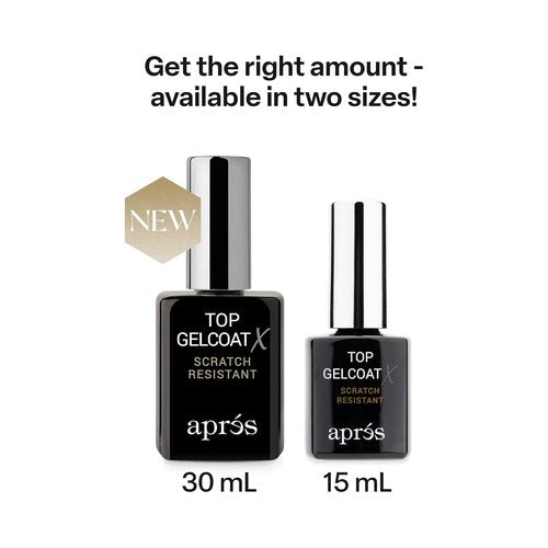 APRÉS Top Gelcoat X - Scratch Resistant Gel Nail Polish | 15ml Soak Off Glossy Finish