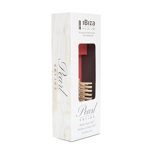 Ibiza Hair Detangling Brush - Wooden Pins for Scalp Stimulation & Faster Drying | Ideal for All Hair Types