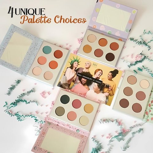 M2U NYC Eyeshadow Palette - 6 Pigmented Shades from Nude to Bold | Long-Lasting Colorful Palette
