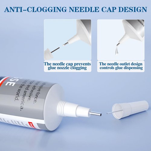 FITTDYHE B7000 Glue Clear with Precision Tip,50Ml B7000 Glue Clear for Rhinestones Glue for Crafts, Multipurpose Jewelry Glue for Fabric DIY Craft Makeup Shoes Jewelry Making Nail Art