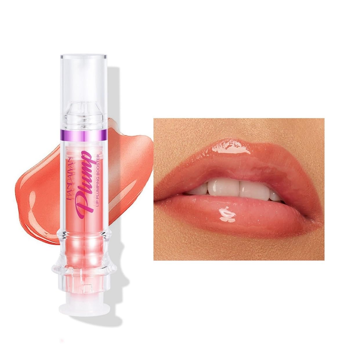 Spicy Lip Plumping Booster,Plumping Lip Oil with Chili Extract,Plump and Pout Lip Plumper for Women Girls,Fuller Lips Instantly,Hydrating,High-Shine (04)