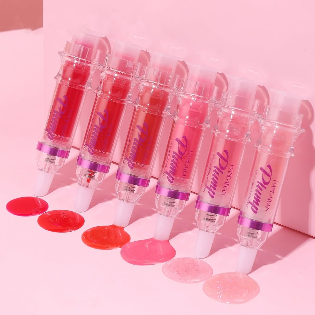 Spicy Lip Plumping Booster,Plumping Lip Oil with Chili Extract,Plump and Pout Lip Plumper for Women Girls,Fuller Lips Instantly,Hydrating,High-Shine (04)