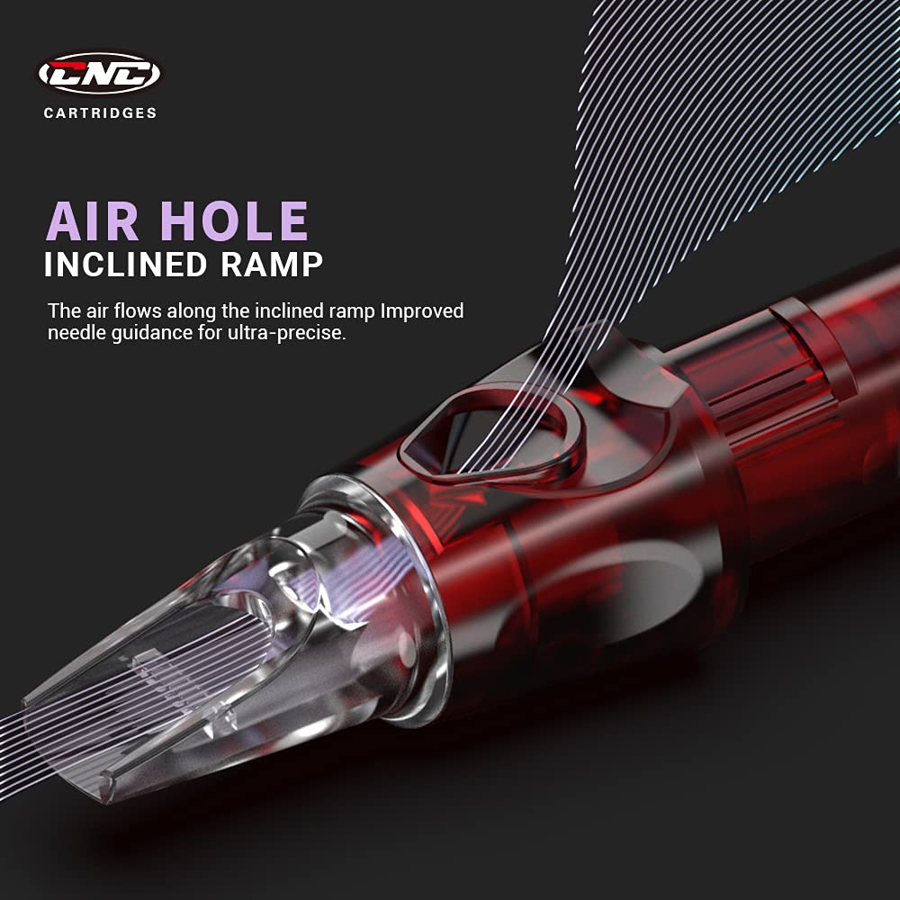 CNC 7RL Tattoo Needles Cartridge 20Pcs #10 Bugpin Disposable Needles Round Liner with Membrane EN04-20-1007RL