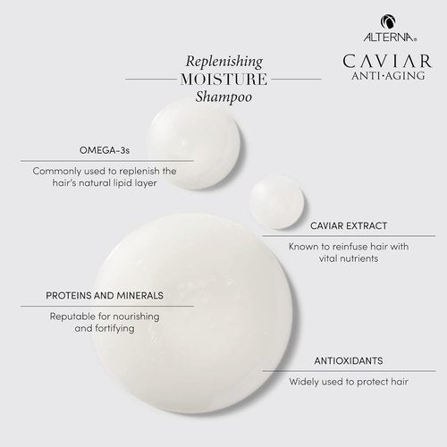 Alterna CAVIAR Anti-Aging Moisture Shampoo - Hydrates & Restores Dry, Brittle Hair | Sulfate-Free Formula