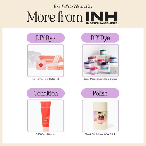INH Semi Permanent Hair Color - Amethyst Dark Purple Tint | Vegan, No Bleach, 6oz Conditioner
