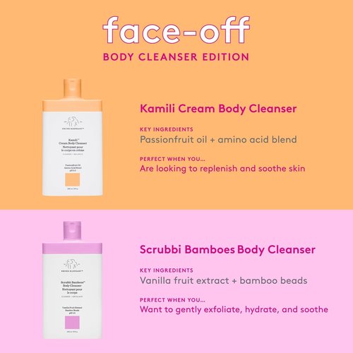 Drunk Elephant Kamili Cream Body Cleanser - 240 ml/8 fl oz - Sulfate-Free Body Wash - Clean Clinical Skincare - Cruelty-Free - Free of Essential Oils, Silicones, and SLS