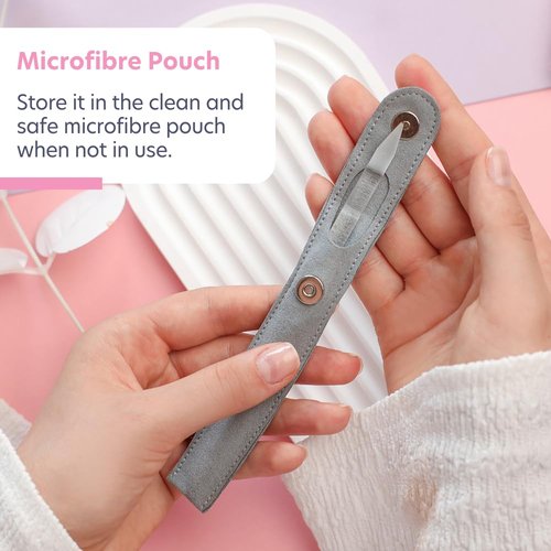BONA FIDE BEAUTY Glass Cuticle Pusher - Dual-Ended Manicure Tool - Premium Czech Quality