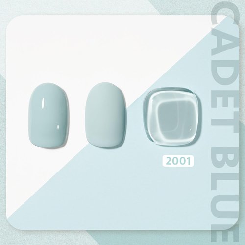 GAOY Blue Gel Nail Polish, 16ml Soak Off Gel Polish, UV Light Cure for Nail Art DIY Manicure at Home, 2001 Cadet Blue