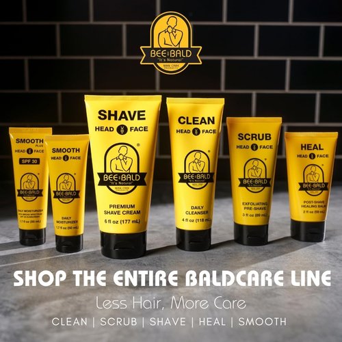 Bee Bald HEAL Aftershave Balm for Men - Soothes Razor Burn & Skin Irritation | 2 Fl Oz