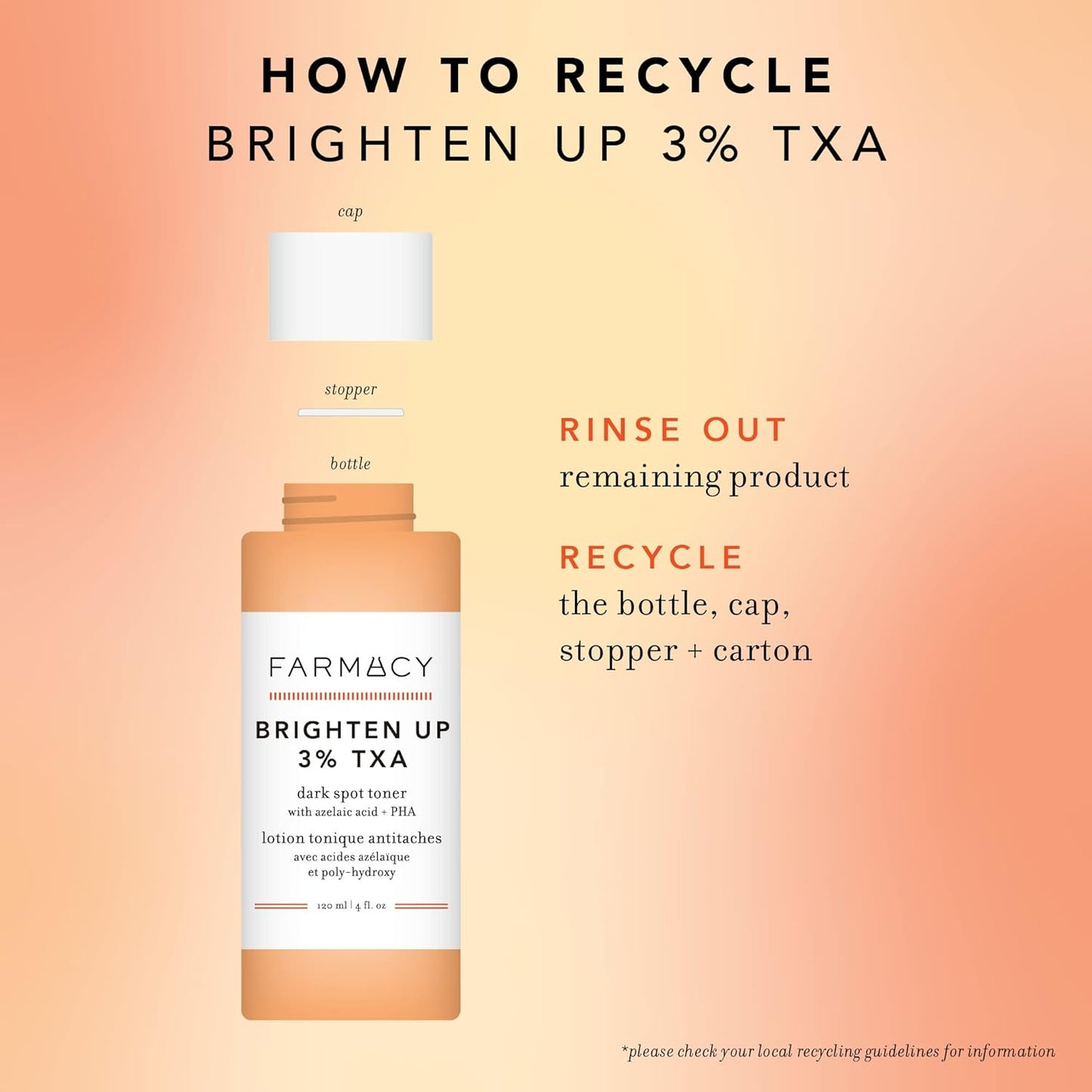 Farmacy 3% TXA Brightening Toner - Dark Spot Corrector with Azelaic Acid & Tranexamic Acid | 120ml