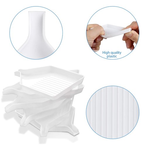 6PCS Plastic Diamond Art Painting Bead Sorting Trays (3.8 x 2.2 Inches), Accessories and Tools for DIY Crafts