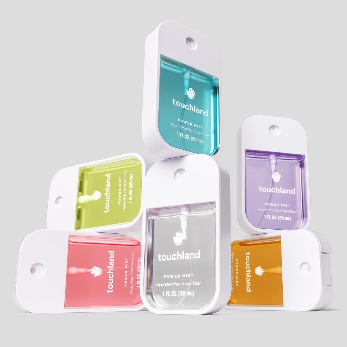 Touchland Hydrating Hand Sanitizer Spray - Beach Coco Trio Set | Dye-Free Travel Size Mists (3 x 1 FL OZ)