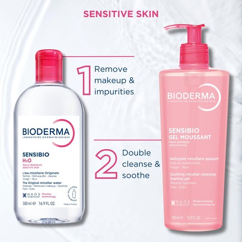 Bioderma Sensibio Micellar Cleansing Gel - Gentle Makeup Remover for Sensitive Skin