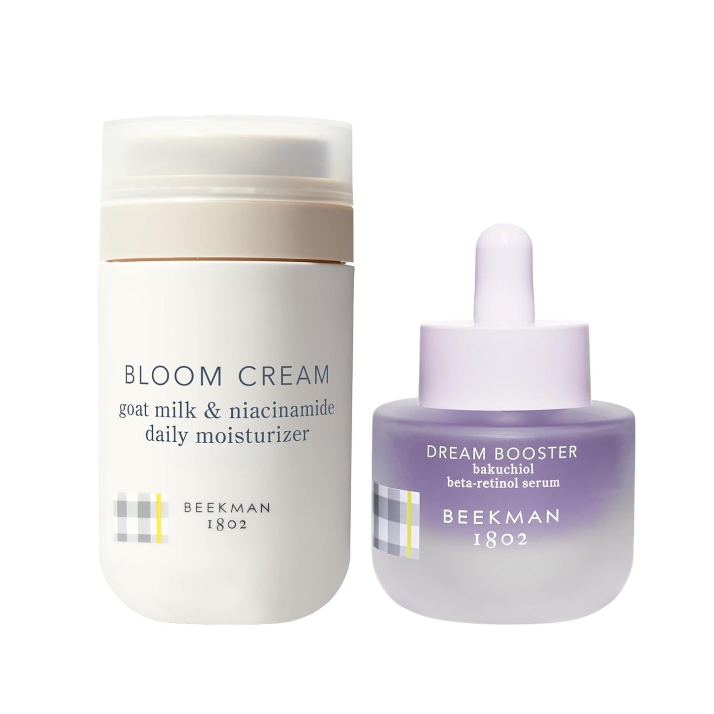 Beekman 1802 Bakuchiol Better Aging Bundle - Bloom Cream Goat Milk Moisturizer & Dream Booster Serum