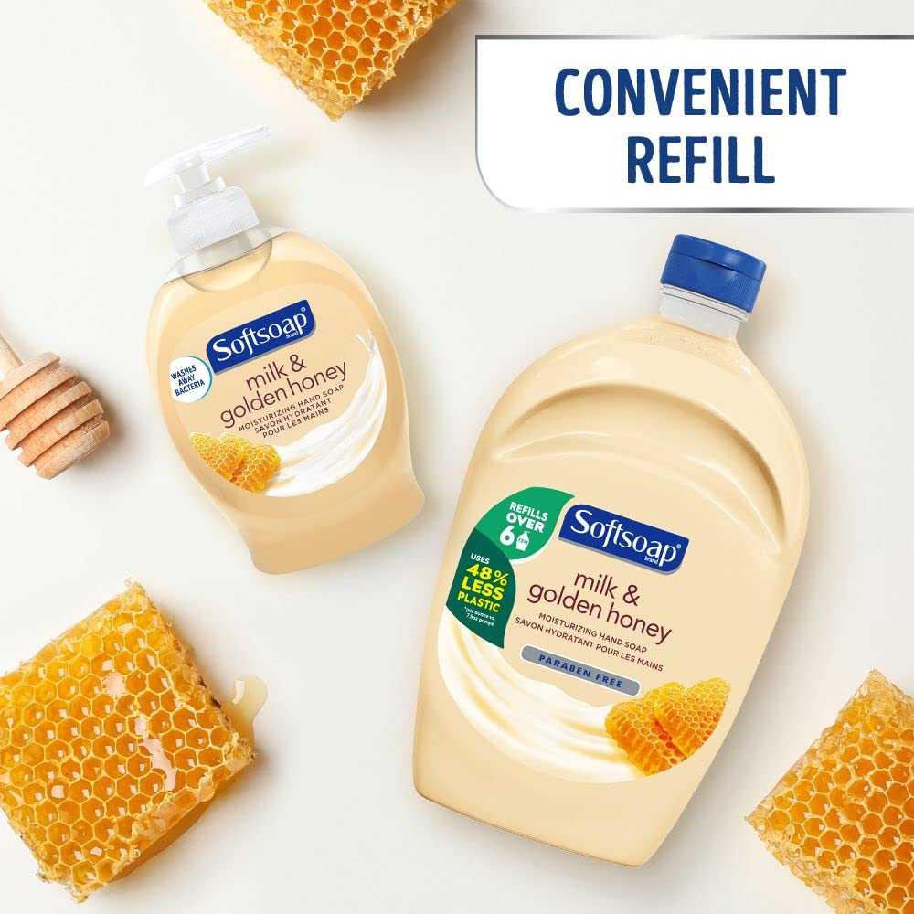 Softsoap Moisturizing Liquid Hand Soap - Milk and Honey Scent | 7.5 Fl Oz, Pack of 6