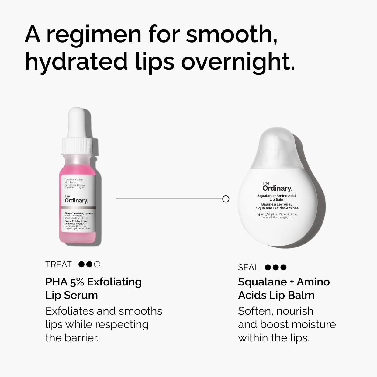The Ordinary Hydrating Lip Balm - Squalane & Amino Acids for Soft Lips, Elbows & Cuticles | 0.5 Fl Oz