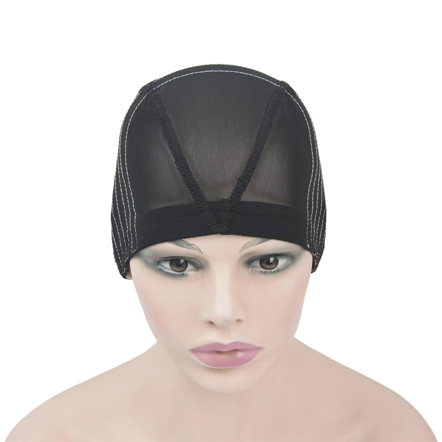 Mesh Dome Caps Wig Cap with Guideline Map for Wig Making Stretchable Wig Caps for Beginners Making Wigs (13x4 M)