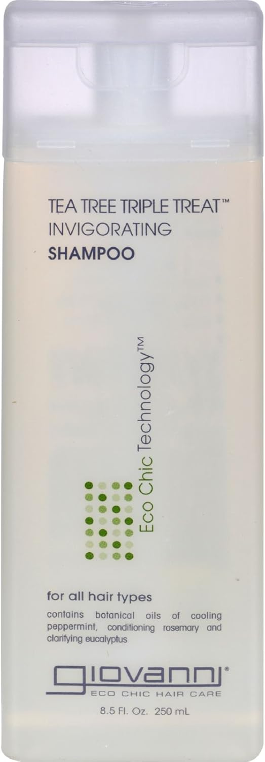 Giovanni Tea Tree Triple Treat Shampoo - Refreshing Scalp Cleanser | 8.5oz (250ml)