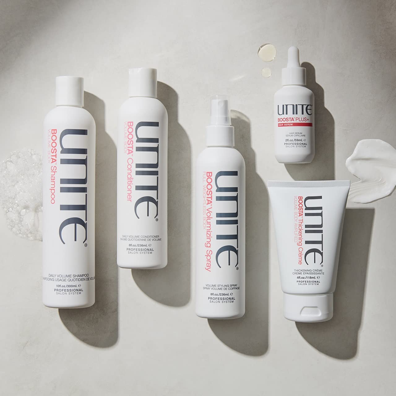 UNITE Hair BOOSTA Shampoo & Conditioner Set - Volume, Body & Shine for Fine Hair - 10 Fl Oz & 8 Fl Oz