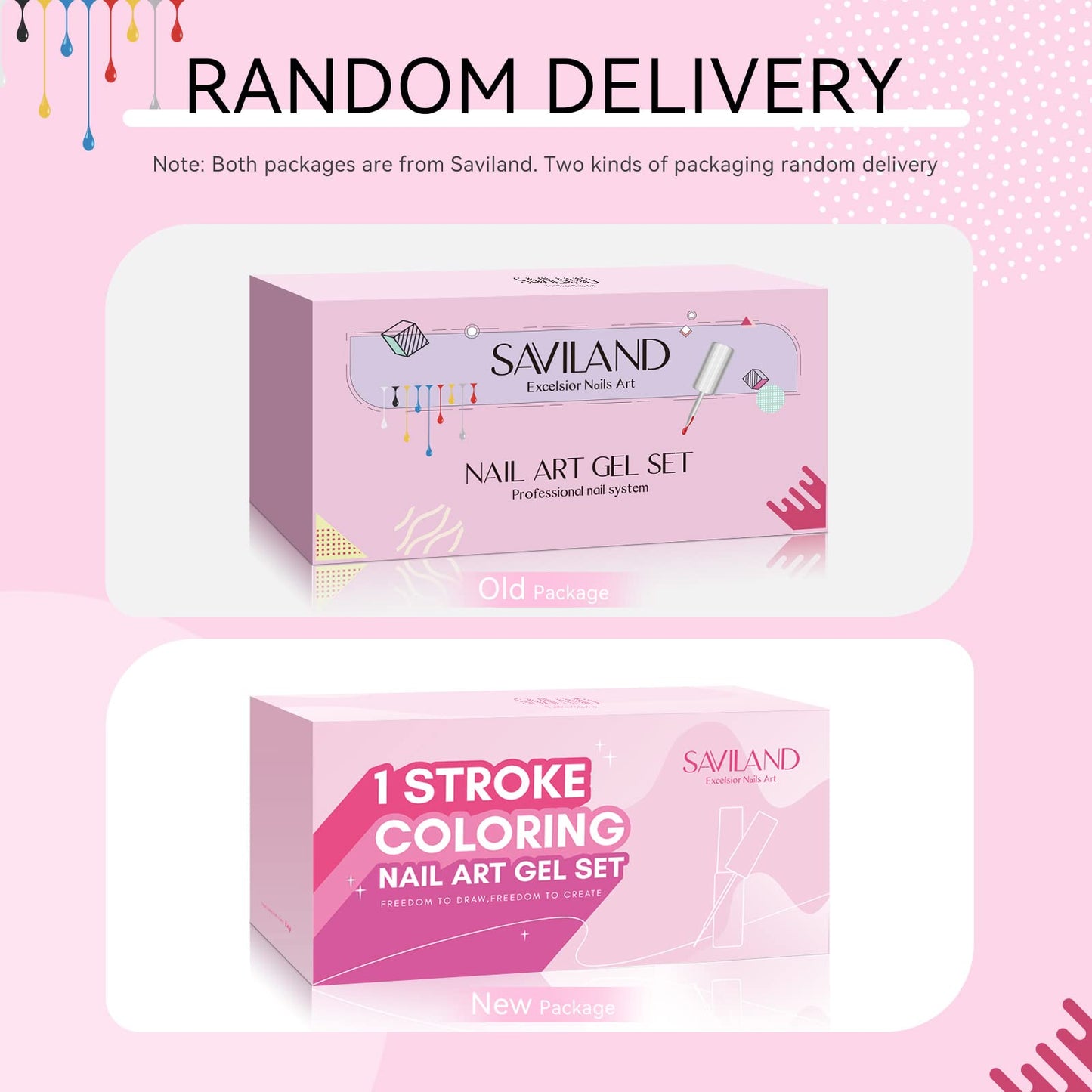 SAVILAND Christmas Gel Nail Polish Liner - 36 Colors Gel Liner Soak Off Nail Polish Gel Polish With Built-in Thin Nail Brush Nail Art DIY At Home Beginner-Friendly French Manicure Kit