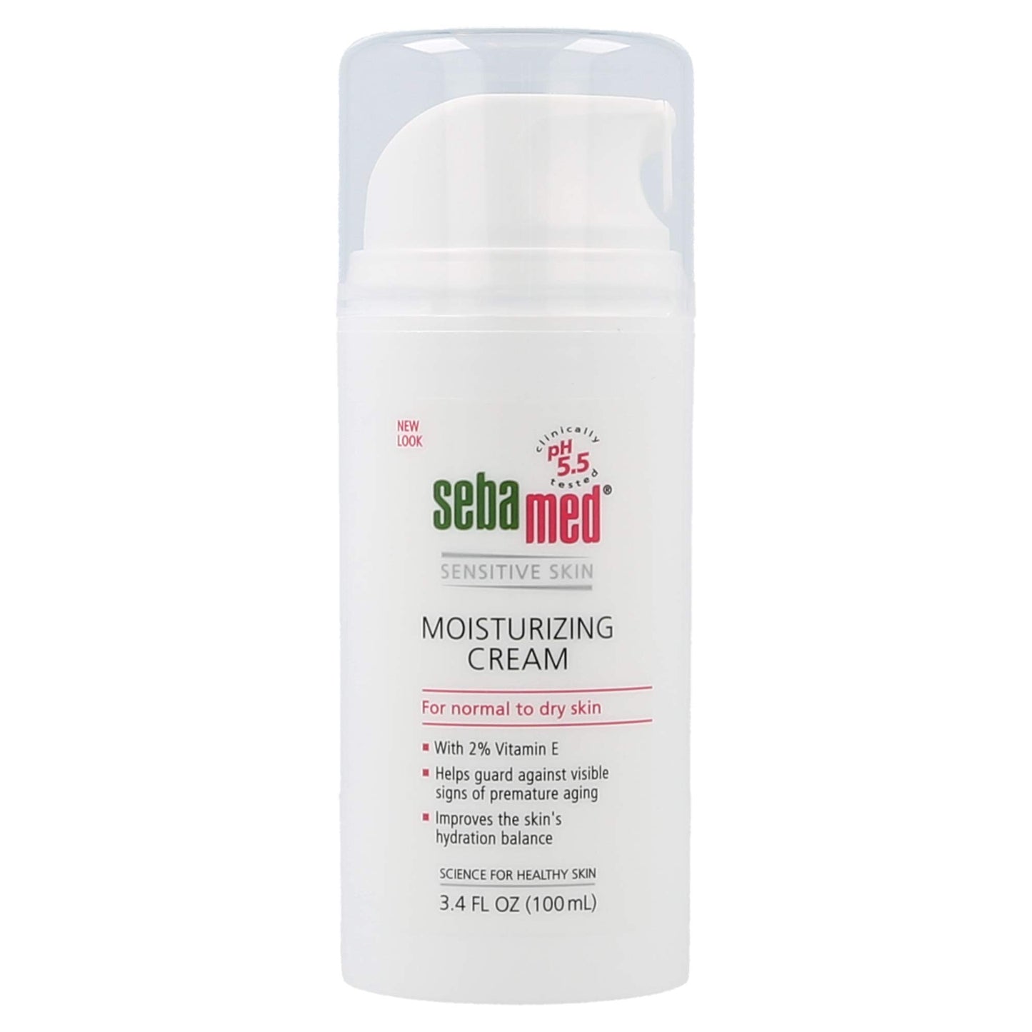 SEBAMED Moisturizing Face Cream with Pump for Sensitive Skin Antioxidant pH 5.5 Vitamin E Hypoallergenic 3.4 Fluid Ounces (100mL) Ultra Hydrating Dermatologist Recommended Moisturizer