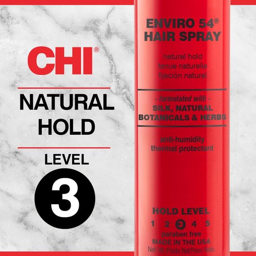 CHI Enviro 54 Hairspray - Firm Hold Lightweight Finish Spray | Sulfate & Paraben-Free, 2.6 Oz