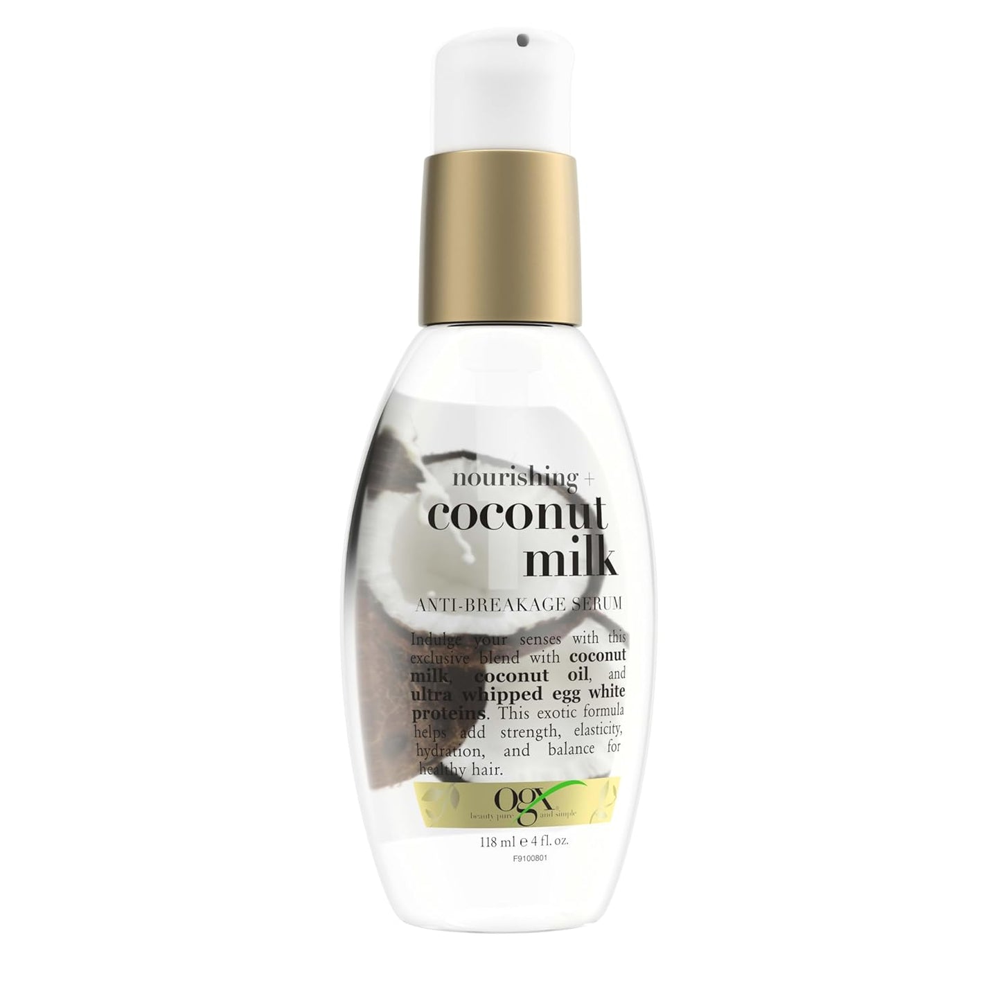 OGX Nourishing + Coconut Milk Anti-Breakage Serum, 4 Fl Oz (Pack of 2)