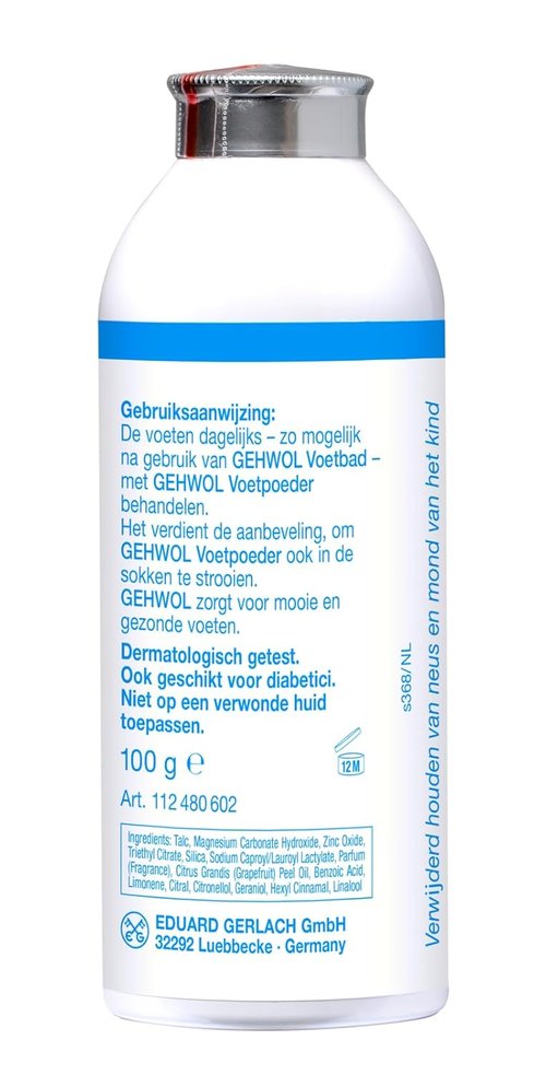 Gehwol Foot Powder - Soothing Odor Control & Moisture Absorption | 3.5 Oz