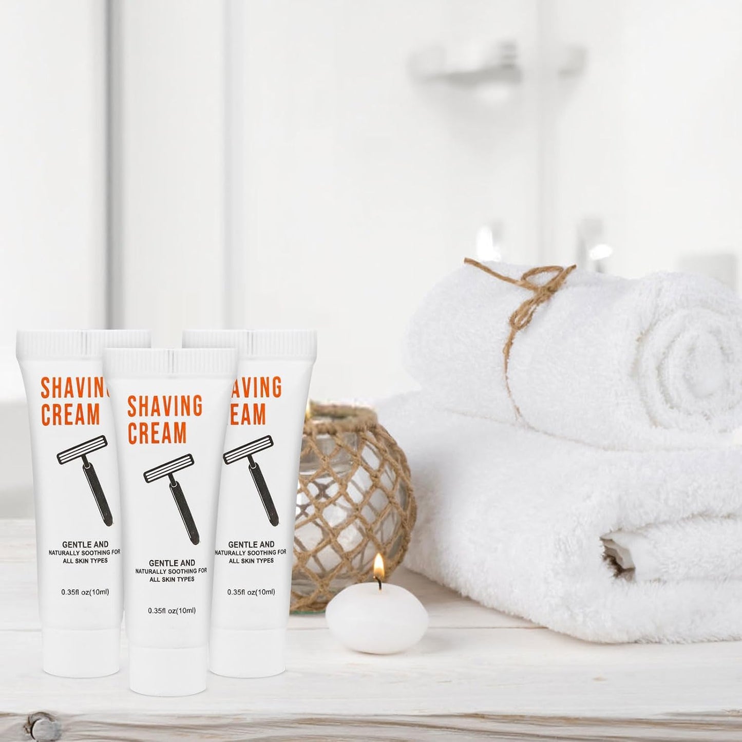 Skiennix Shaving Cream | Bulk Travel Size 10ml | Disposable Jasmine Scent for Hotels & Homeless