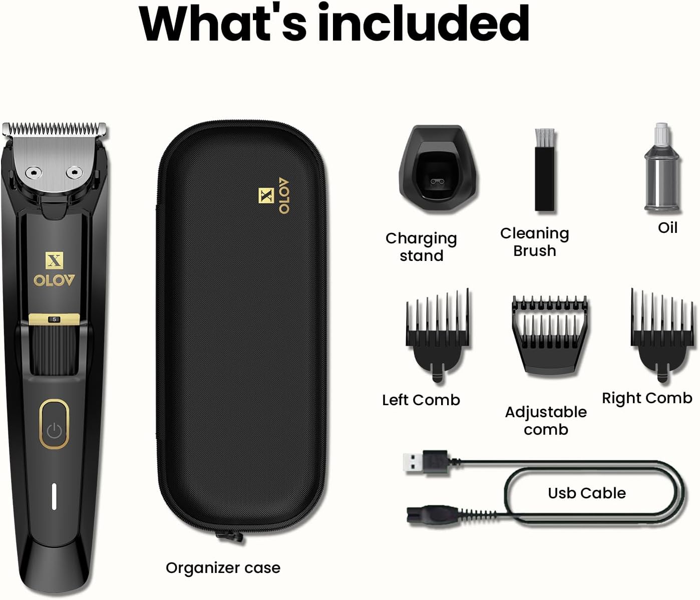 Skiennix Men's Beard Trimmer - All-in-One Precision Groomer with 20 Length Settings - Cordless & Waterproof