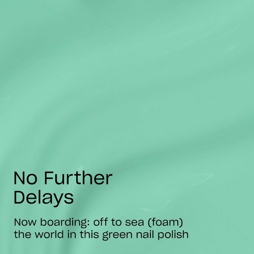 OPI RapiDry No Further Delays | Opaque Bright Seafoam Crème Quick Dry Nail Polish | Vegan, Smudge Proof, Fast Drying