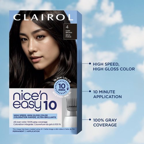 Clairol Nice'N Easy 10 Permanent Hair Dye, 5G Medium Golden Brown Hair Color, Pack of 1