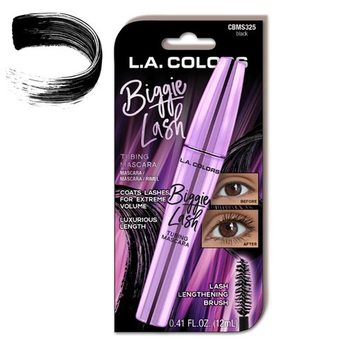 L.A. COLORS Biggie Lash Tubing Mascara - Volumizing Black Formula for Stunning Lashes
