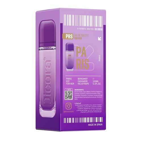 Dicora Urban Fit Paris Perfume for Women - Floral & Warm Notes of Orange Blossom, Amber & Vanilla - 5.07 oz EDT Spray