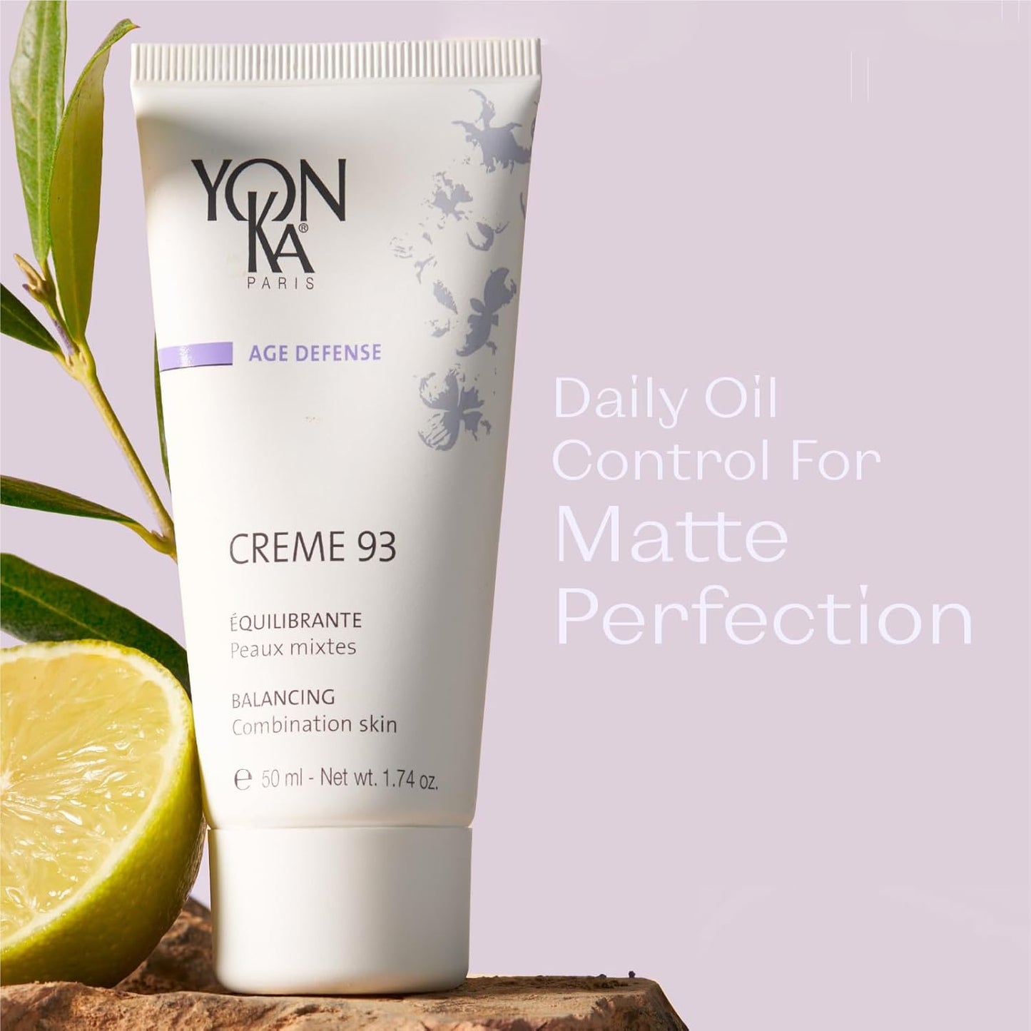 Yon-Ka Creme 93 Mattifying Moisturizer - Balancing Facial Cream for Combination Skin | 1.74 oz