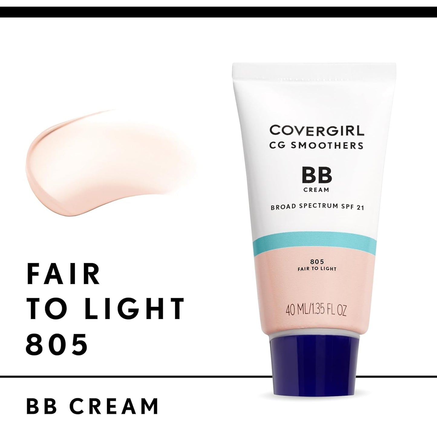 COVERGIRL Smoothers Lightweight BB Cream, 1 Tube (1.35 Ounce), Light to Medium 810 Skin Tones, Hydrating BB Cream with SPF 21 Sun Protection (Packaging May Vary) (Pack of 2)