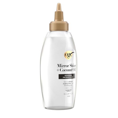 OGX Mirror Shine Hair Gloss - Nourishing Coconut Oil Treatment for 48-Hour Glossy Shine | 4 fl. oz