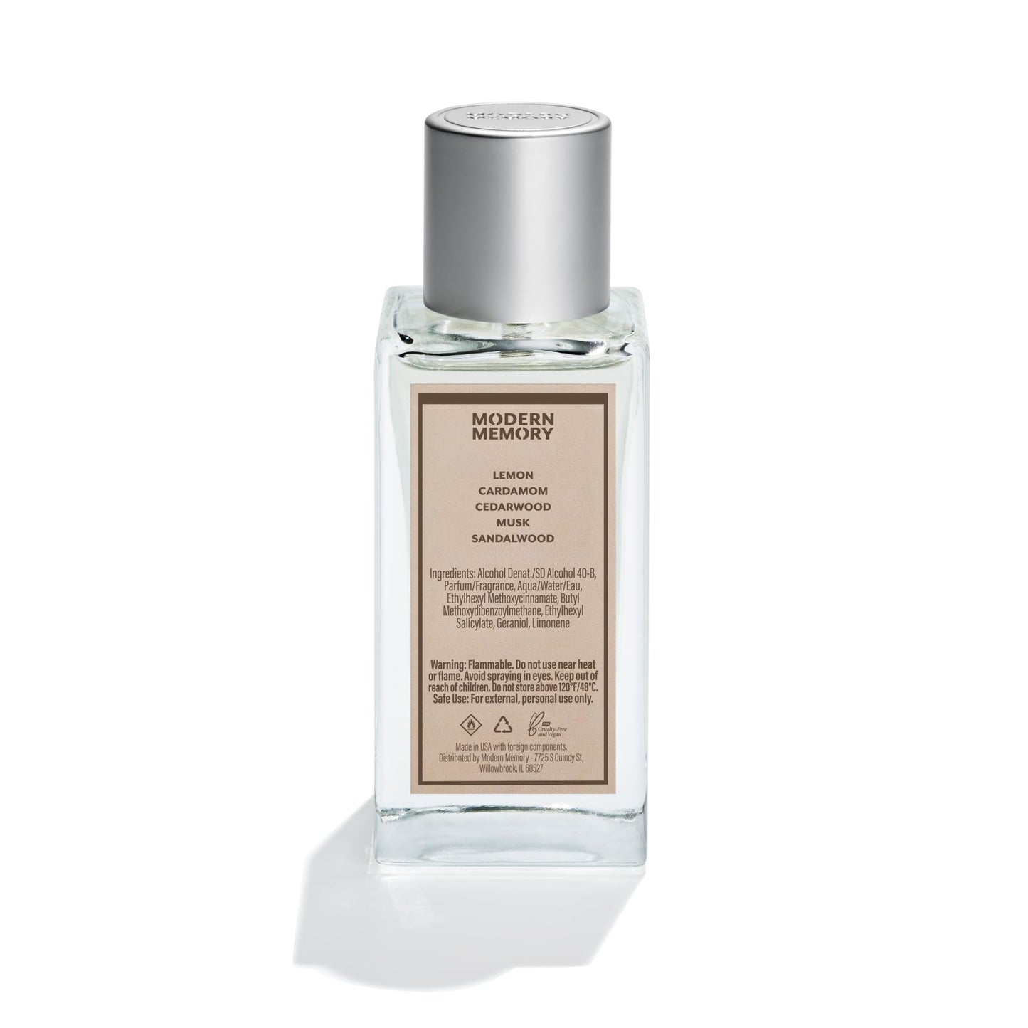 Modern Memory Western Santal Eau de Toilette for Men, Notes of Citrus, Sandalwood, and Musk, Safe for Sensitive Skin, Luxury Fragrance, 2.5 fl oz