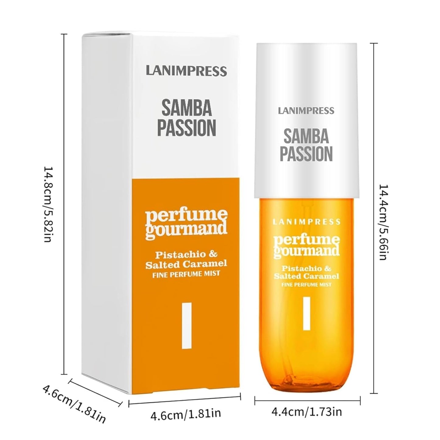 Skiennix Travel Size Perfume - Irresistible Vanilla & Caramel Scent | 3 Fl Oz Hair Mist & Body Spray