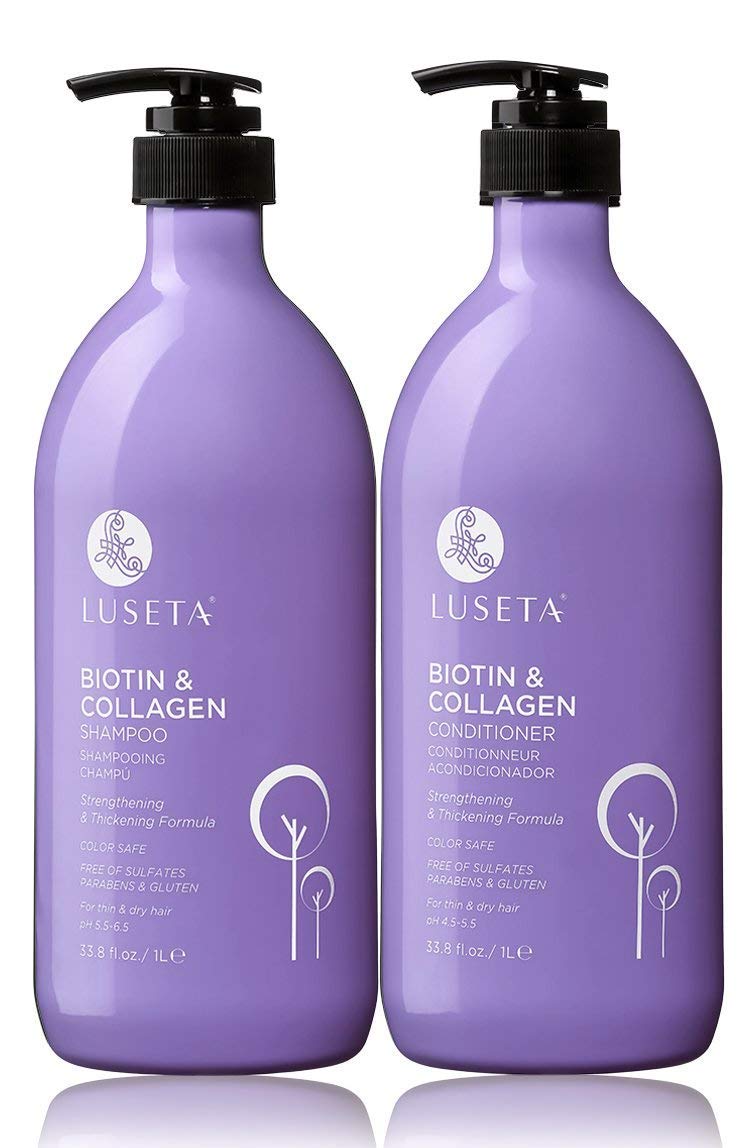 Luseta Hyaluronic Acid Moisturizing Shampoo & Conditioner Set for Dry and Damaged Hair, Sulfate Free Shampoo and Conditioner for Women Infused with Argan Oil and Shea Butter Paraben-Free2 x 16.9oz