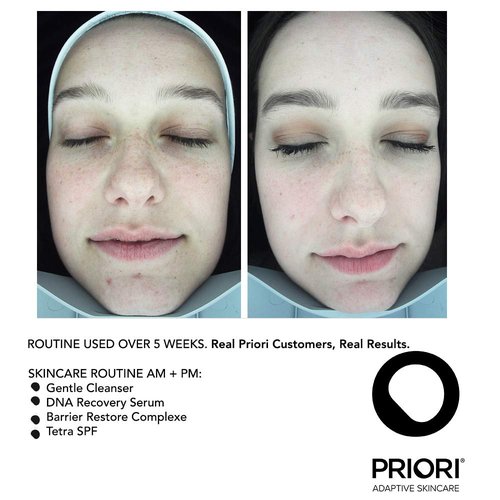 Priori Skincare Tetra Sunscreen Lotion - Broad Spectrum SPF 55 | Universal Skin Tint, Zinc Oxide, 1.7 fl oz