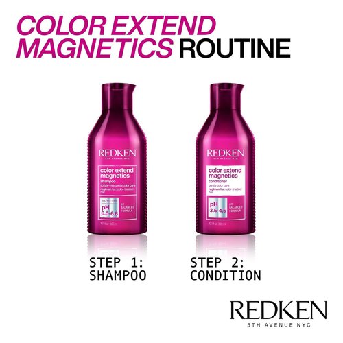 Redken Color Extend Magnetics Shampoo - Sulfate-Free Formula for Color-Treated Hair, Gently Cleanses & Protects