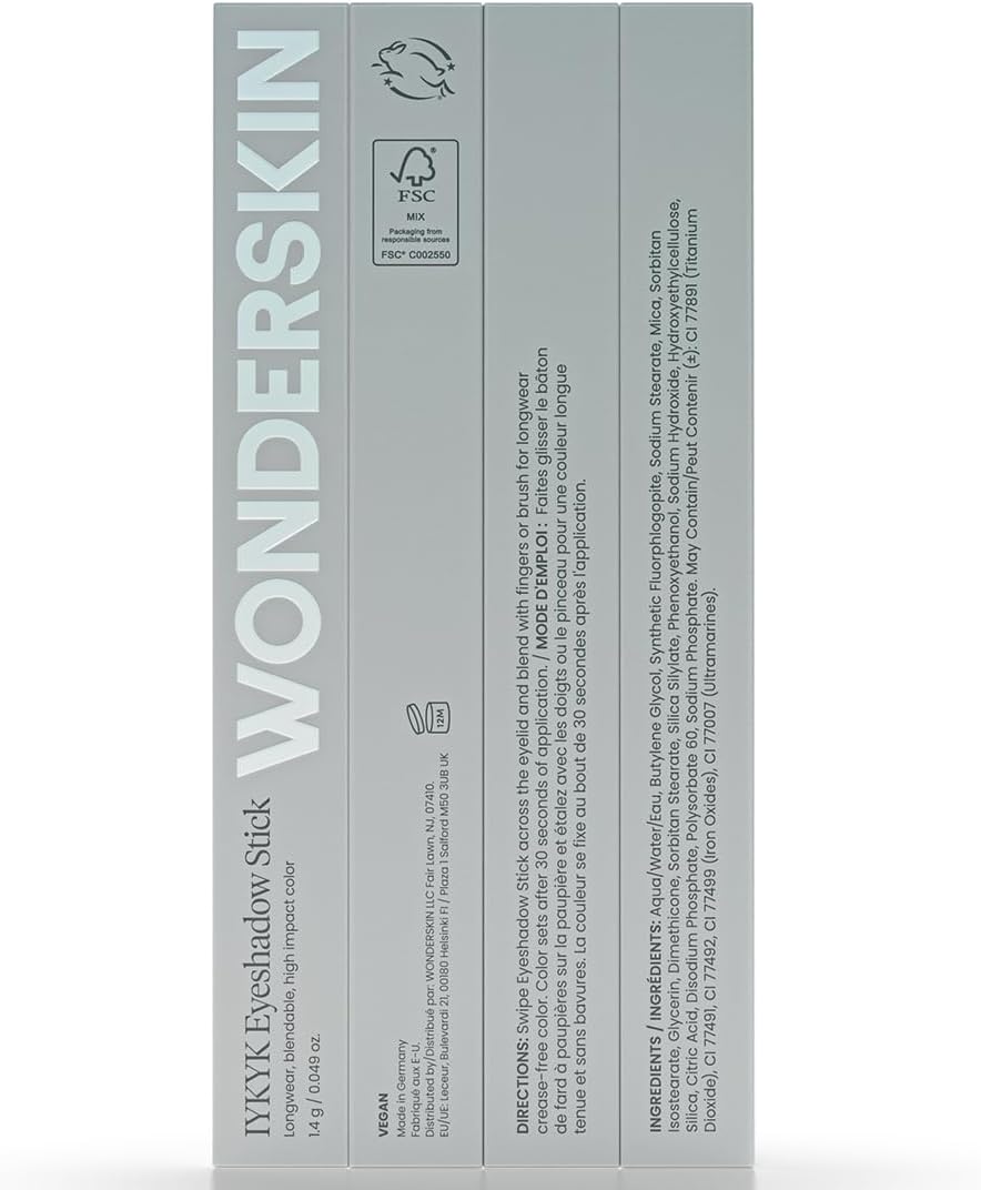 Wonderskin IYKYK Eyeshadow Stick - Budge-Proof Waterproof Matte Eye Shadow in Mink, Longwear Formula
