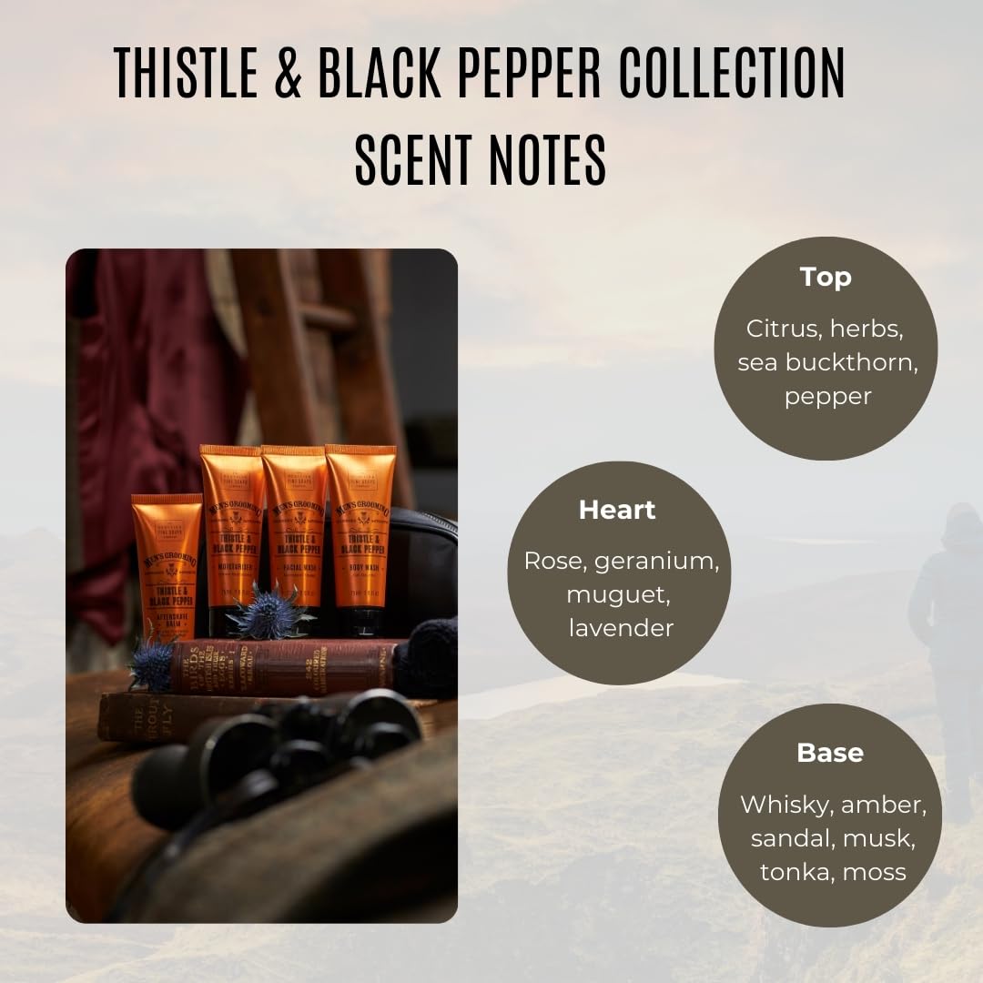 Scottish Fine Soaps Co. Thistle Pepper Body Wash - Nourishing 500ml Hydrating Formula