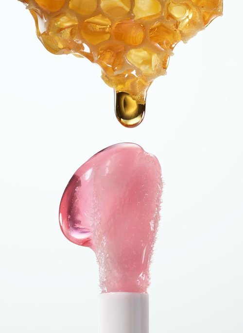 Guerlain Kiss Kiss Bee Glow Oil - 458 Rose Glow Lip Oil for Women | 0.3 oz Hydrating Formula