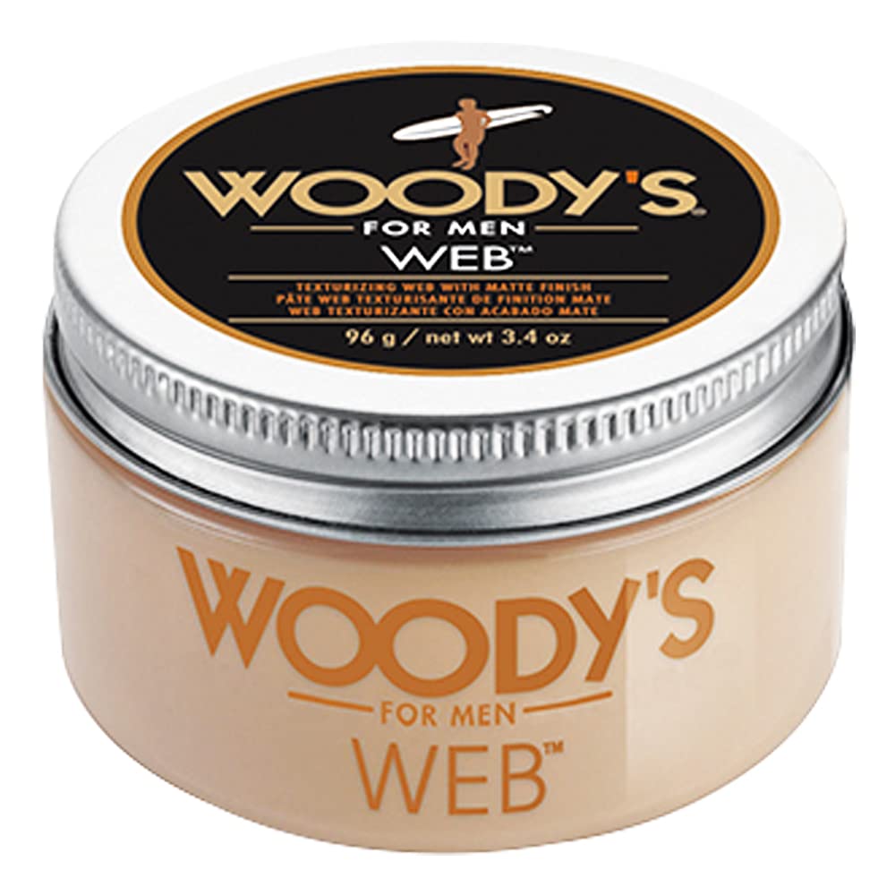 Woody's Hair Clay for Men – Matte Finish, Styling Pomade for Men Stronghold, Firm and Flexible Control, 3.4 oz. 2-Pack