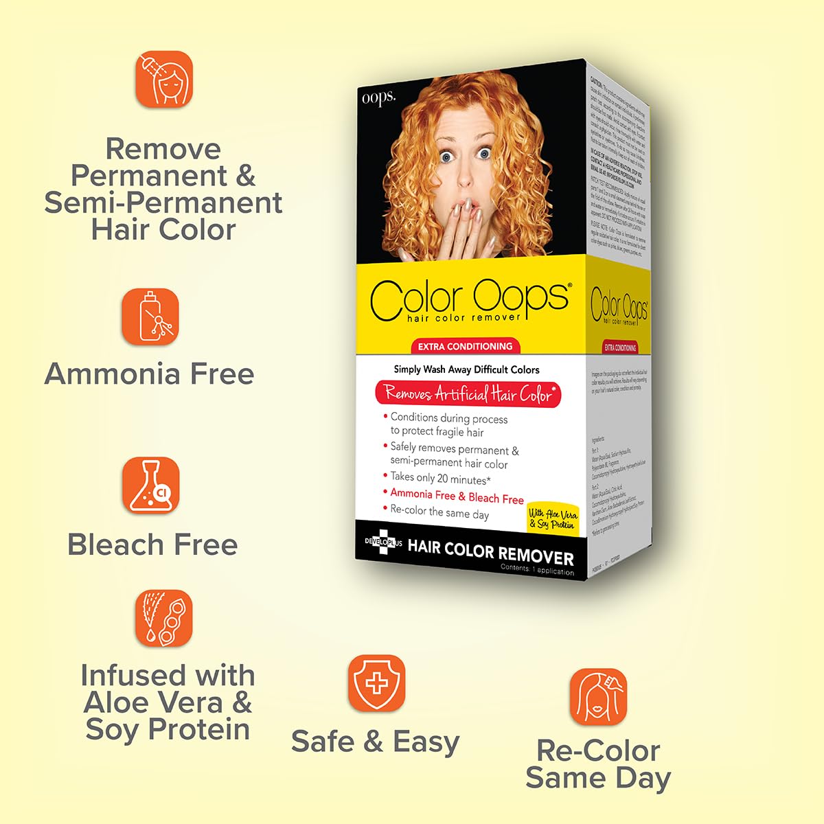 Color Oops - Extra Conditioning Hair Color Remover | Safely Removes Permanent & Semi-Permanent Dye in 20 Minutes