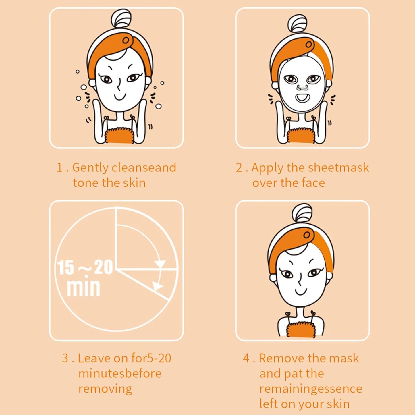 Meleell Collagen Face Masks for Skincare in Bulk, Sheet Masks for the Face, Hydrating and Moisturizing Face Masks Sets for Women's Skin Care (36-Packs)
