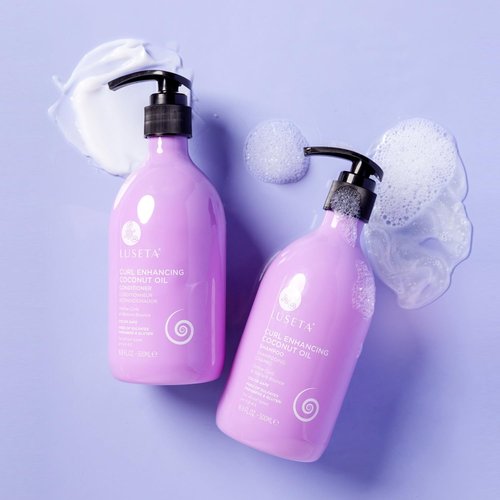 Luseta Curly Hair Shampoo and Conditioner Set with Coconut Oil, Unlimited Bounce and Definition for wavy and Coily hair, Reduce Frizz and Repair Dry Hair, for All Curl Types Sulfate Free 16.9Fl oz×2