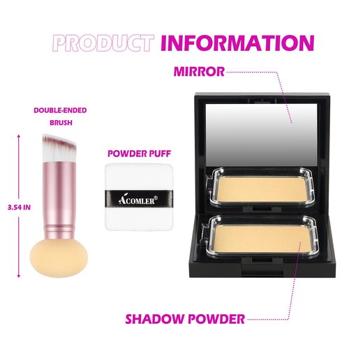 Acomler Root Touch Up Hair Color, Hairline Powder for Women Men, Root Touch Up, Gray Hair Cover Up Thinning, Root Cover Up Instantly, Root Touch Up Powder Includes Makeup Brush (Light Blonde, 0.42oz)